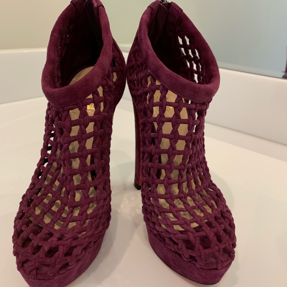 Christian Louboutin cage booties 37